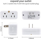 SYCON Adapter Outlet Extender, 2-Prong Mini Wall Plug - Image 3