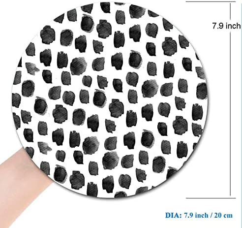 Round Mouse Pad, Polka Dot Print Premium-Textured Mouse Mat, Small Non-Slip - Image 2
