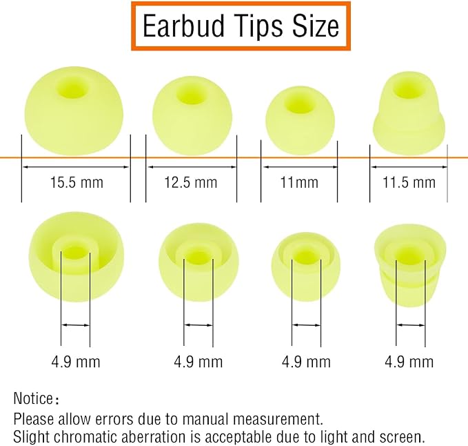 4 Pairs Silicone Replacement Earbud Tips Earbud Cap Compatible - Image 2
