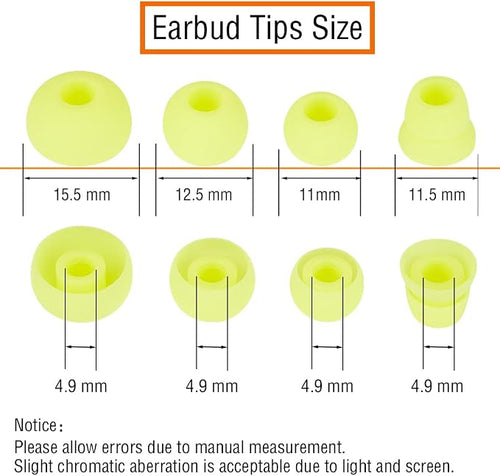 4 Pairs Silicone Replacement Earbud Tips Earbud Cap Compatible - Image 2