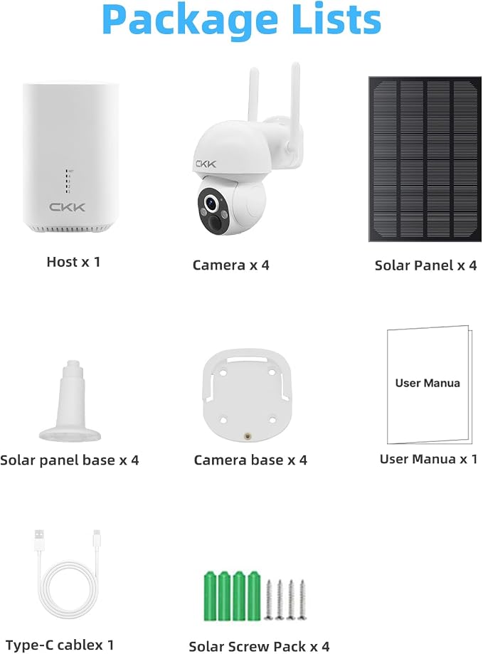 4MP PTZ Solar Security Camera Outdoor, Pan/Tilt/Zoom, PIR Detection, 2-Way Audio - Image 9