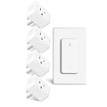 Remote Switch Outlet, Wireless On/Off Light Switch Wall Mounted, TUV Listed by greencycle