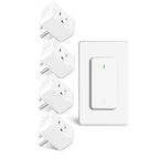 Remote Switch Outlet, Wireless On/Off Light Switch Wall Mounted, TUV Listed by greencycle