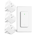 Remote Switch Outlet, Wireless On/Off Light Switch Wall Mounted, TUV Listed by greencycle