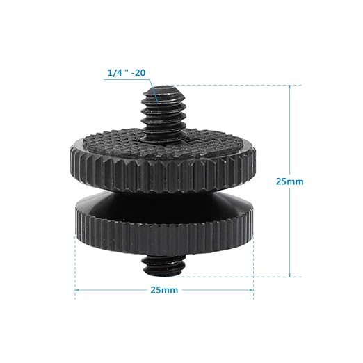 CAMVATE 1/4"-20 Male Thread Screw Double End - Image 2