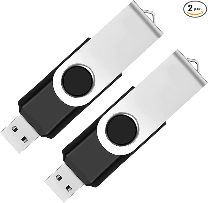 2 Pack 64GB USB Flash Drive USB 2.0 Thumb Drives Jump Drive Fold Storage Memory by Maspen