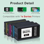 962XL Ink Cartridges for HP 962XL Ink Cartridges Combo Pack Work for HP - Image 5