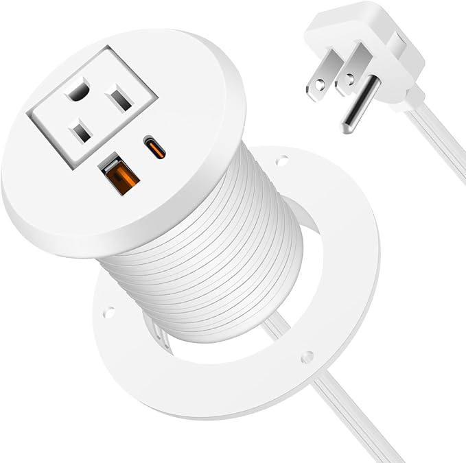 Desktop Power Grommet 2 Inch Hole, PD 30W USB C Fast Charging Station, Recessed by Jgstkcity
