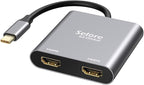 Selore&S-Global USB C to Dual HDMI Adapter 4K @60hz, Type C to HDMI Converter by SeloreS-Global