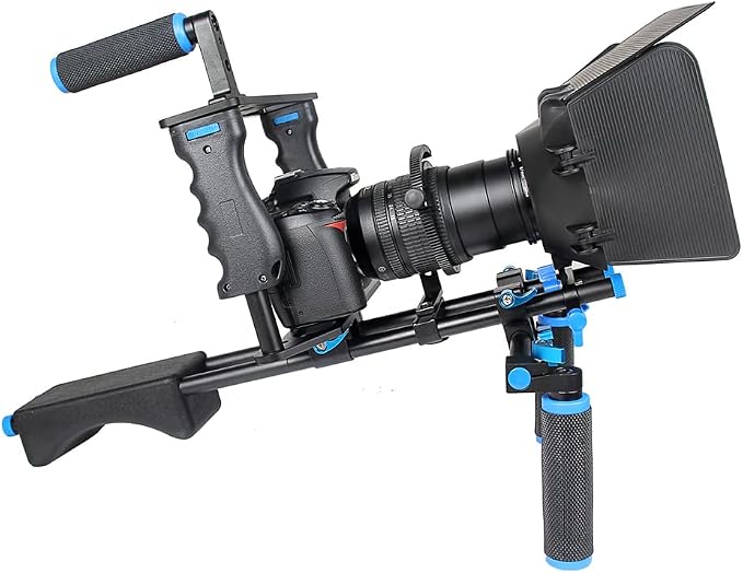 Shoulder Rig Stabilizer Kit, Aluminum Alloy Camera Stabilizer Cage - Image 9