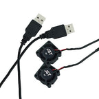 DEVMO 2pcs USB 5V DC Fan 2510 Small 2 pin Cooling Cooler Computer 25mm X 10mm by DEVMO