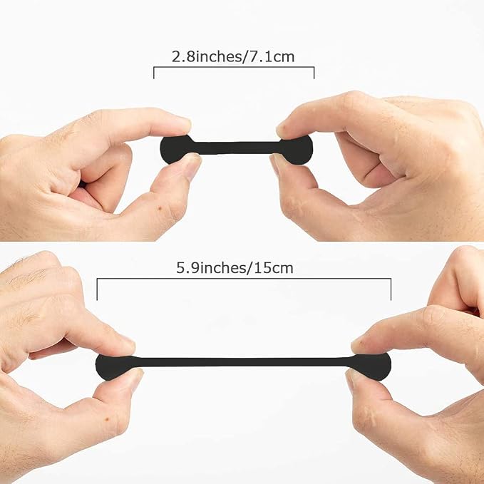 Viaky 6 Pcs Black Magnetic Cable Clips Organizer Earbuds Cords Winder Bookmark - Image 2