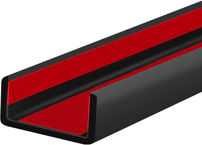 Rubber Edge Trim, 1-1/2 inch Wide U Channel Edge Trim, Big Size U Shaped Trim by Protalwell
