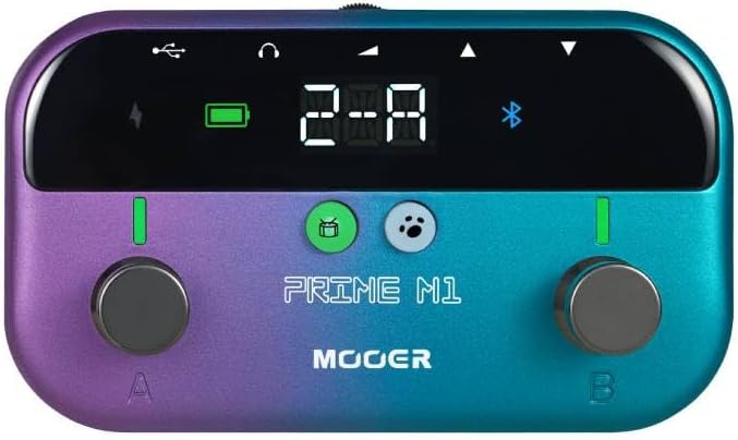 MOOER M1 Multi-Effects Processor Headphone Amp, AI-Preset Bass Guitar Pedals by MOOER