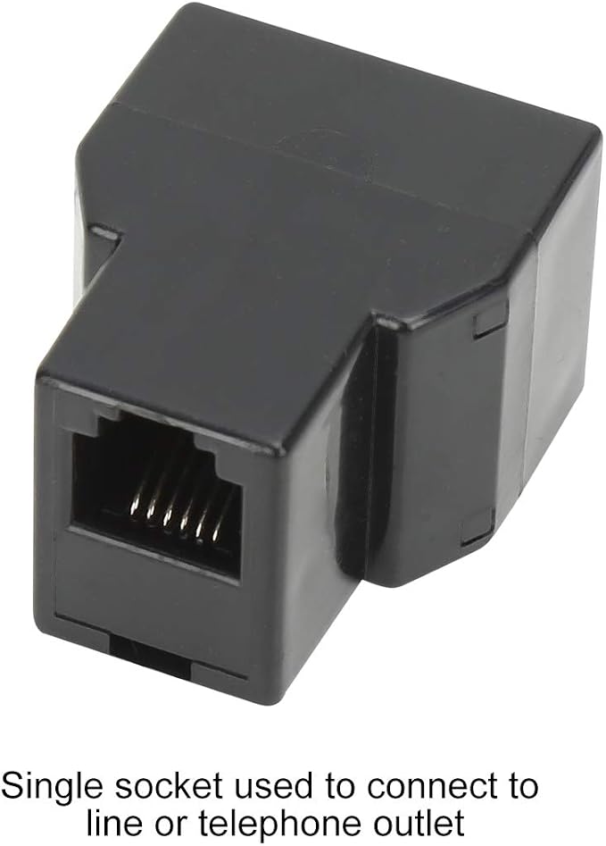 Uvital RJ12 6P6C 1 Female to 2 Female Telephone Line Splitters, Telephone - Image 3