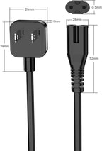 AC Adapter Power Cord 5ft, Super Slim Flat Plug Non Block Design, Figure 8 - Image 6
