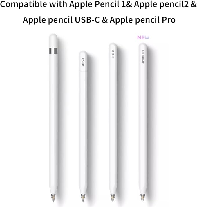 Replacement Tips for Apple Pencil, Upgraded Mix iPencil Tip for iPad Pro/USB-C - Image 2