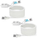 TiFFCOFiO Indoor Extension Cord, 2 Prong 25 Feet Extension Cord, 3 Polarized by TiFFCOFiO