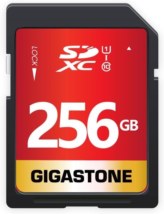 Gigastone 256GB SD Card UHS-I U1 Class 10 SDXC Memory Card High Speed Full HD by Gigastone