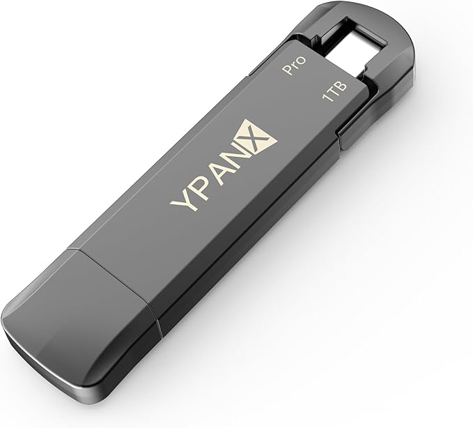 YPANX 1 TB Pro Portable SSD, 1000MB/s Speed, USB 3.2 Gen 2 + Type C Dual-Port by YPANX