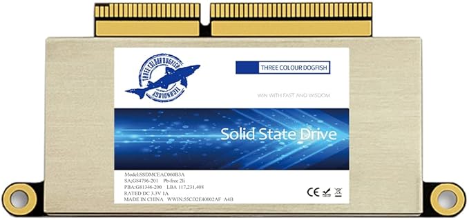 Dogfish 2TB SSD for MacBook Pro A1708, NVMe PCIe M.2 Internal Solid State Drive by THREE+COLOUR+DOGFISH
