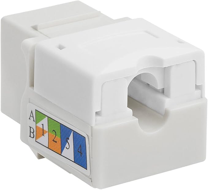 Cmple - RJ45 Keystone Jack 90 Degree Cat6 Keystone Jack Insert Punch Down RJ45 - Image 2
