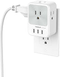 USB Multi Plug Outlet Splitter, TESSAN Surge Protector 4 Outlet Extender by TESSAN