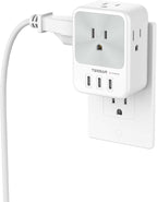 USB Multi Plug Outlet Splitter, TESSAN Surge Protector 4 Outlet Extender by TESSAN