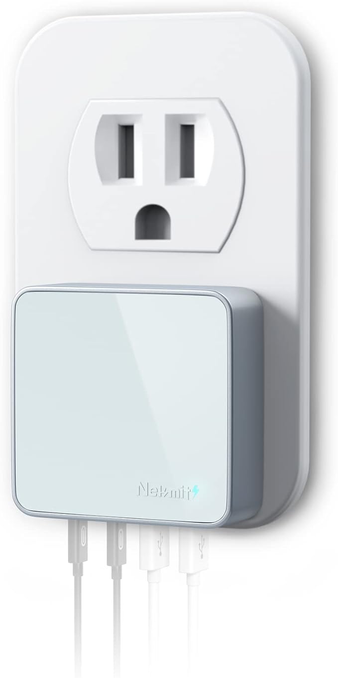 Nekmit USB C Charger, Thin Flat 52W 4-Port Fast Wall Charger by Nekmit