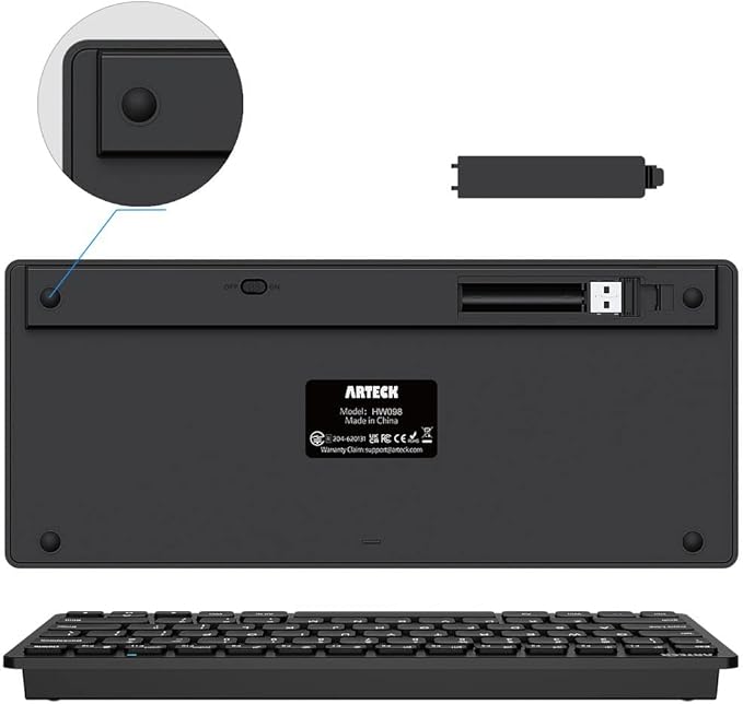 Arteck 2.4G Wireless Keyboard Ultra Slim and Compact Keyboard - Image 5