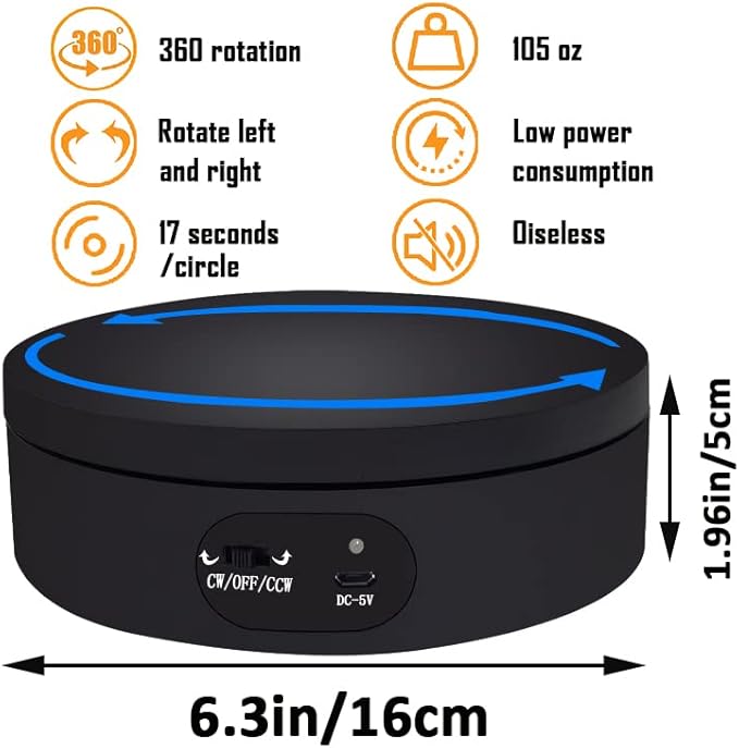 YVV Motorized Rotating Display Stand, Cup Display Turner Stand, Electric - Image 6
