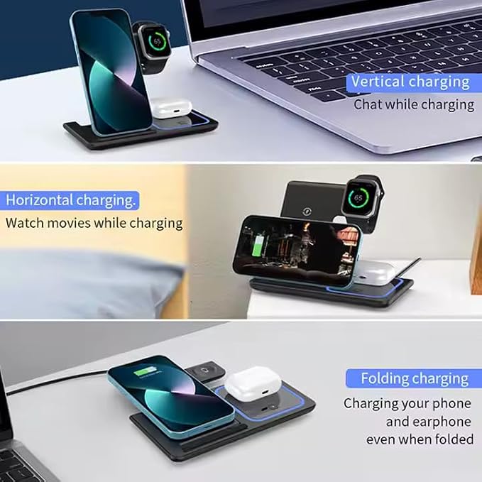 2025 Traveling Portable Wireless 3-in-1 Charger - Image 3