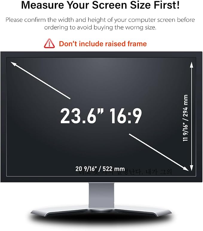 23.6 Inch - 16:9 Aspect Ratio - Computer Privacy Screen Filter - Image 3