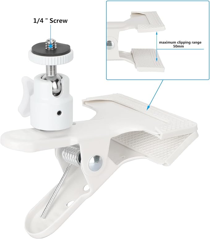 CAMVATE Spring Clip Clamp with Mini Ball Head Mount - Image 2