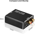 DA Converter Aluminum, 192KHz DAC Digital SPDIF Toslink to Analog Stereo Audio - Image 8