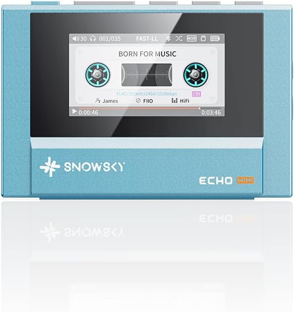 SnowSky/FiiO Echo MINI HiFi Bluetooth MP3 Player, 15Hours Playback, Independent by FiiO