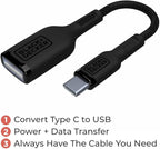 BLACK+DECKER USB C to USB A Adapter, USB C Male to USB Female Adapter Nylon - Image 2