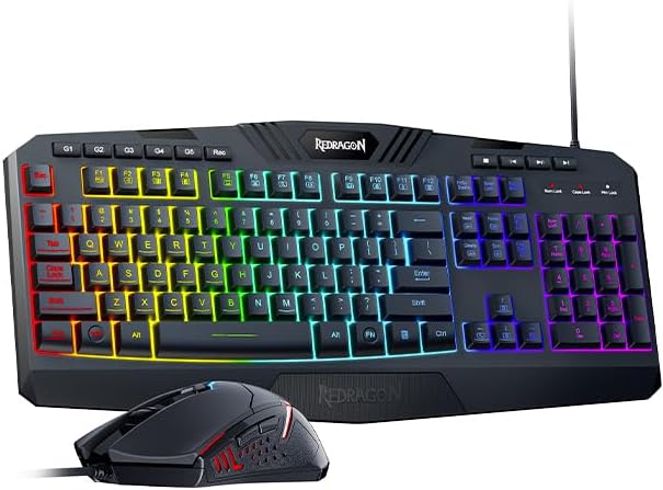 Redragon Updated S101 Programmable Gaming Keyboard and Mouse, RGB Backlit by REDRAGON