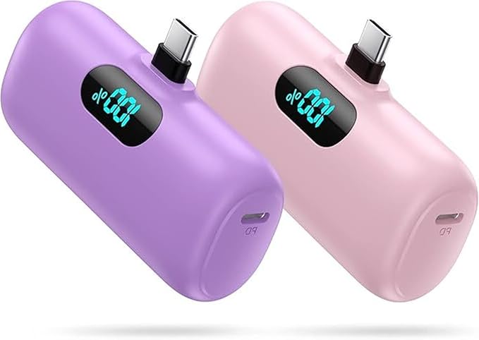 Samll Portable Charger for iPhone 16/15 Series, 5000mAh 3A PD USB C Power Bank by Kioson