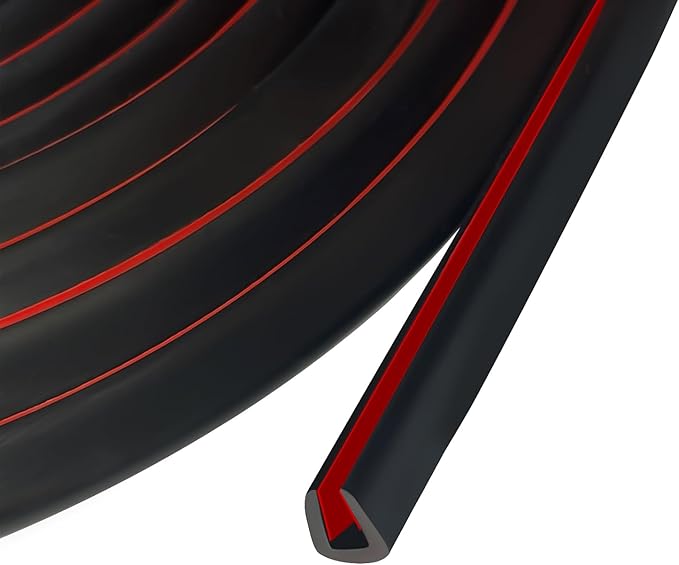 Edge Trim, 1/8" Rubber Edge Trim, Flexible Self Adhesive U Channel Edge by Protalwell