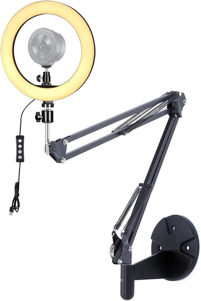 Kiyo pro Webcam Ring Light Wall Holder, Kiyo Pro, Kiyo X Webcams Black by AcetakenMount