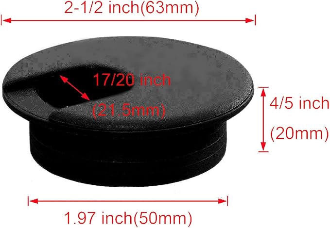 2pcs 2 Inch Desk Wire Cord Cable Grommets Hole Cover - Image 2