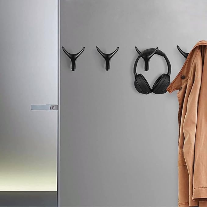 4 Packs Towel Hooks, Coat Hook Cow Head Wall Hooks, Metal Heavy Duty Wall Hooks - Image 4