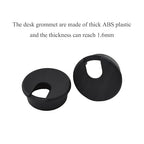 HAHIYO 2Pcs 1.77Inch/45mm Black ABS Plastic U-Shaped Desk Grommet Wire Grommet - Image 4