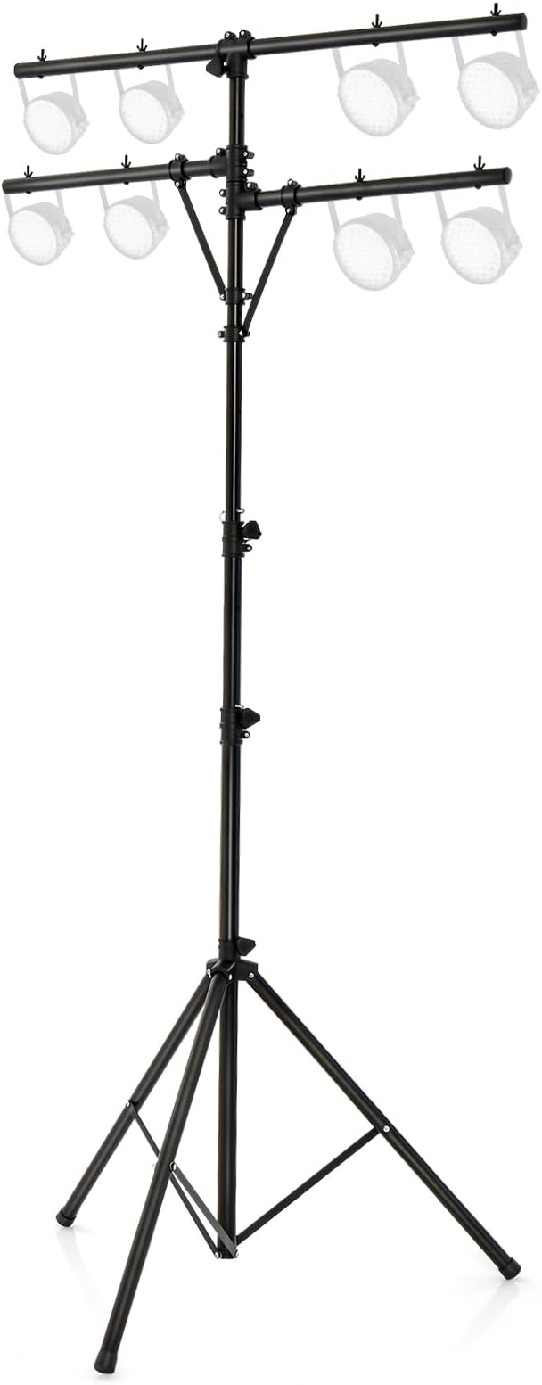 S AFSTAR Pro Audio Tripod, Portable T Bar Lighting Stand w/ 100 LBS Capacity by Safstar