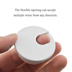 HAHIYO 2Pcs 1.38Inch/35mm White ABS Plastic U-Shaped Desk Grommet Wire Grommet - Image 3