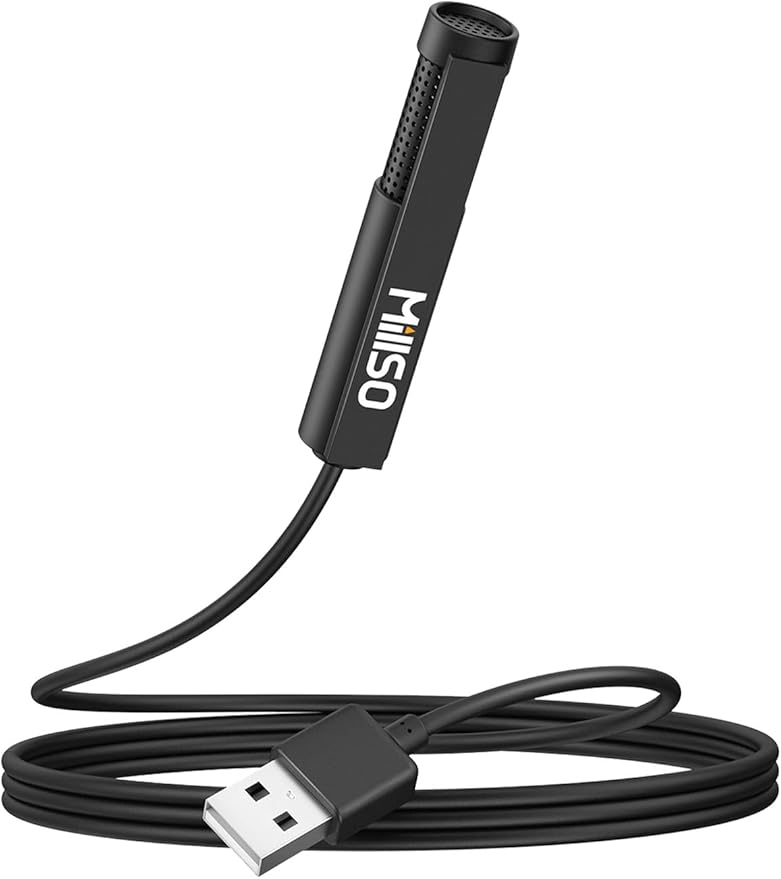 MillSO USB PC Microphone Plug & Play Omnidirectional External Lavalier Mini USB by MillSO