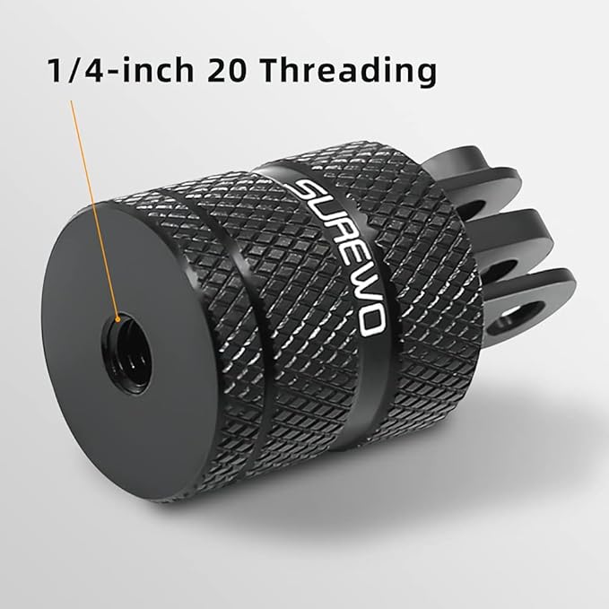 Aluminum 1/4 inch 20 Camera Mount, 360 Degree Rotation Tripod Mount Adapter - Image 4