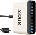USB C Charging Station 800W, USB Fast Charger Block 10 Ports, Dual 140W PD PPS by SCCVEE