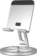 360 Rotating Phone Stand for Desk, Dual-Adjustable Foldable Aluminum Desktop by YCNEW